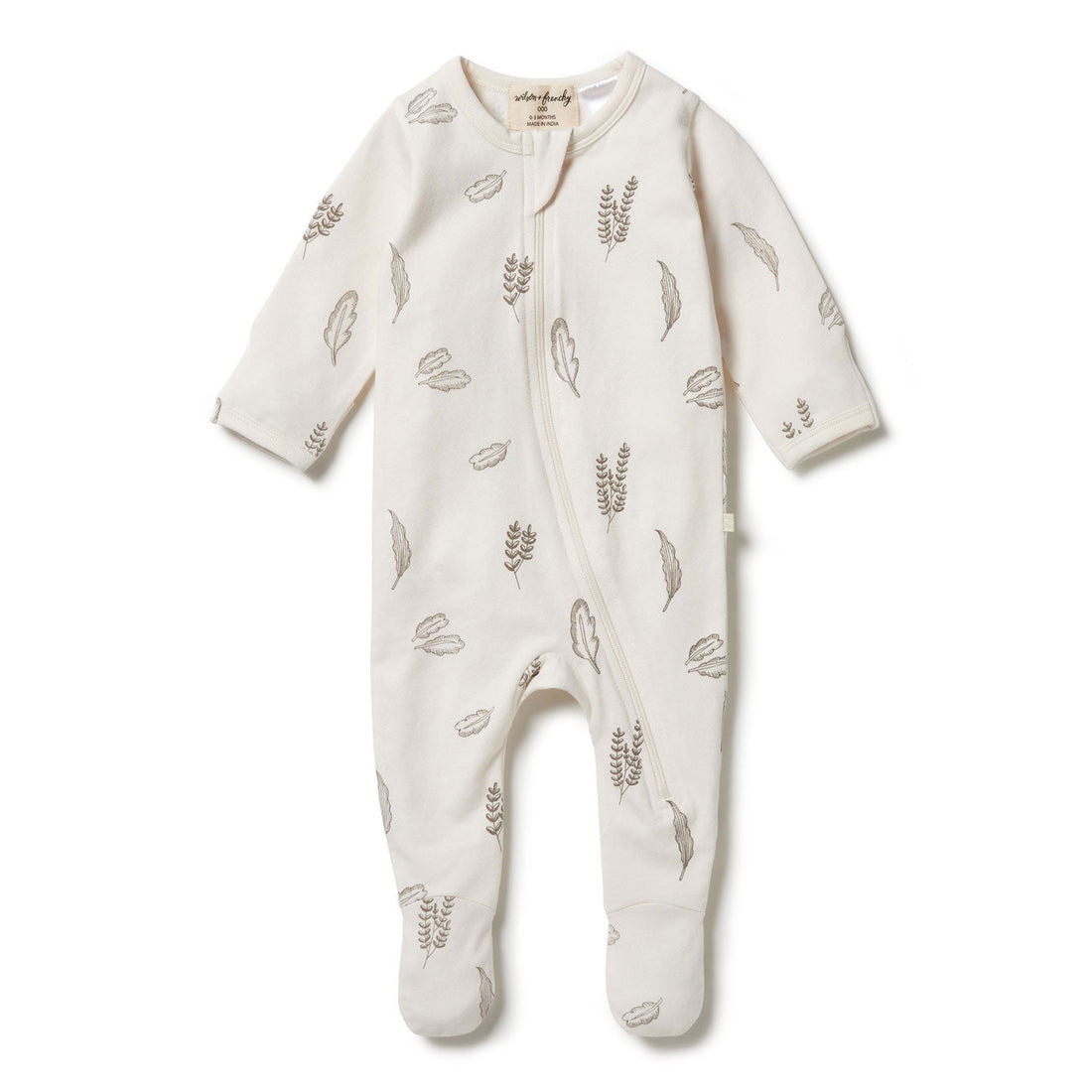 Wilson and Frenchy footies Wilson and Frenchy Seedling Organic Zipsuit With Feet