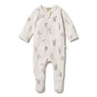 Wilson and Frenchy footies Wilson and Frenchy Seedling Organic Zipsuit With Feet