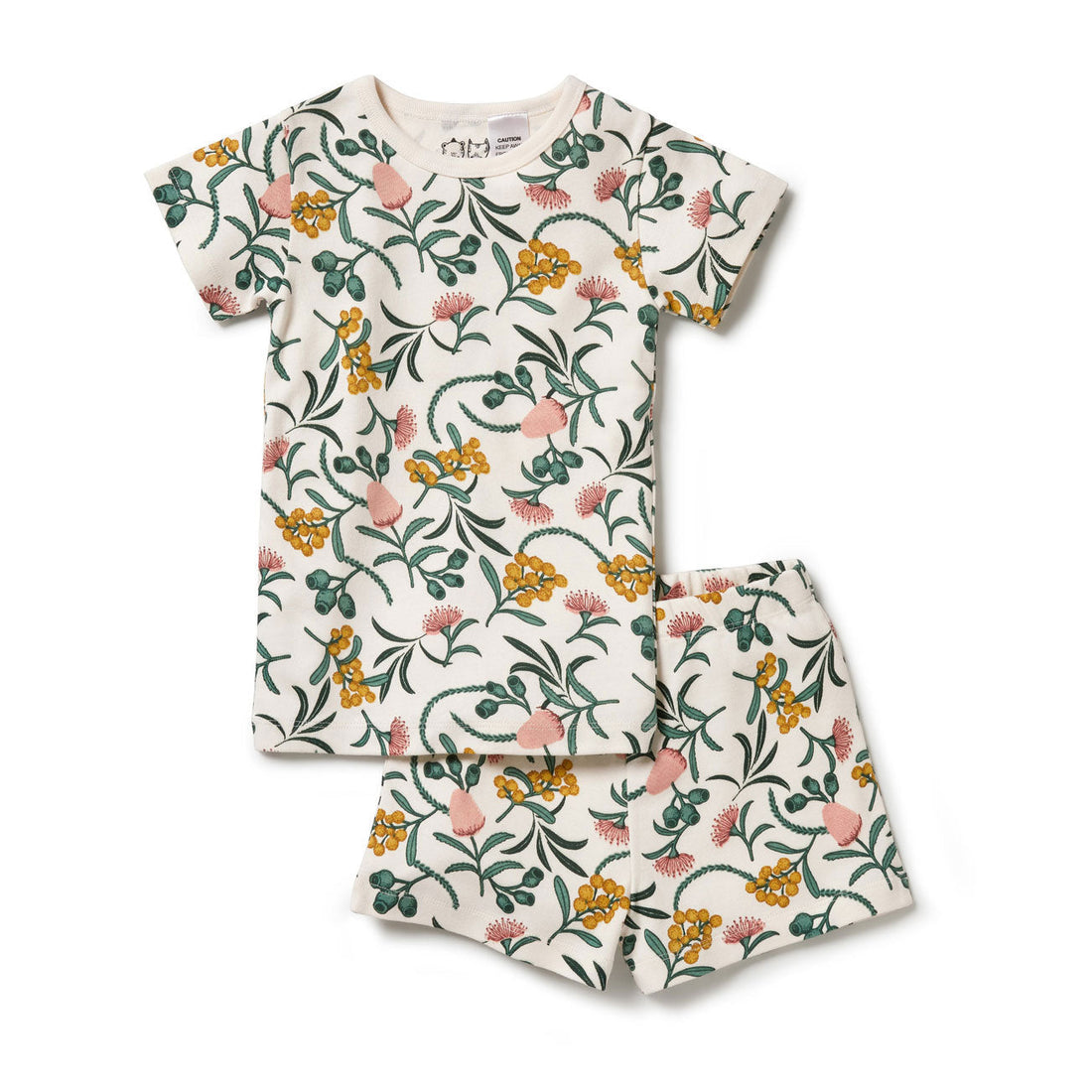 Wilson and Frenchy Nightwear Wilson and Frenchy Nixie Fleur Organic Short Sleeve Pyjama