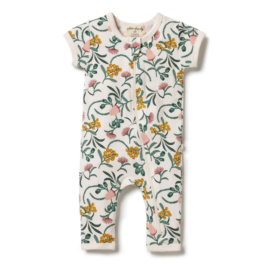 Wilson and Frenchy rompers Wilson and Frenchy Nixie Fleur Organic Zipsuit