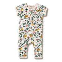 Wilson and Frenchy rompers Wilson and Frenchy Nixie Fleur Organic Zipsuit