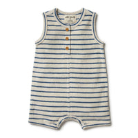 Wilson and Frenchy rompers Wilson and Frenchy Ocean Stripe Organic Terry Growsuit