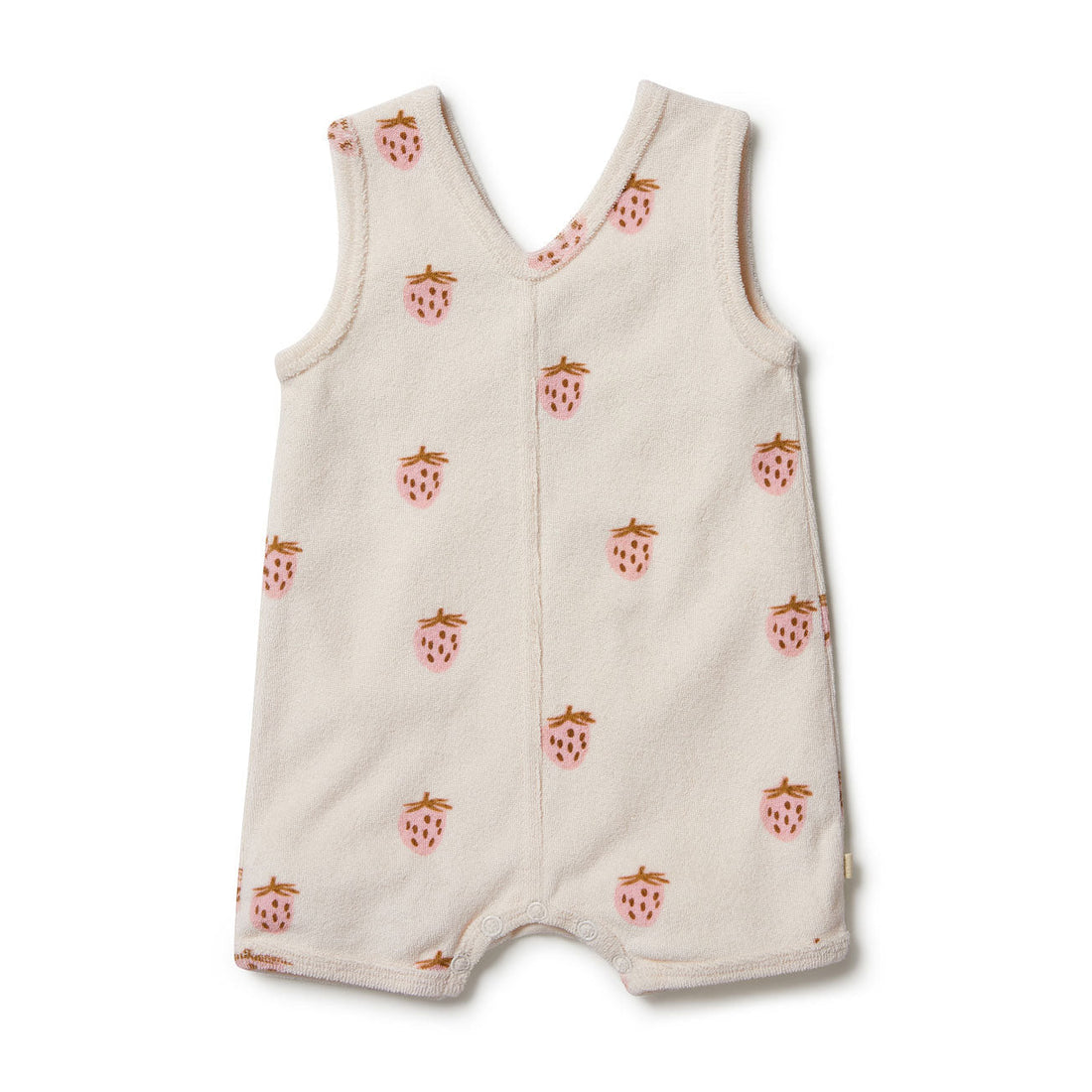 Wilson and Frenchy rompers Wilson and Frenchy Sweet Strawberry Organic Terry Playsuit