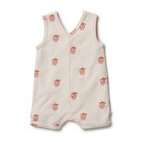 Wilson and Frenchy rompers Wilson and Frenchy Sweet Strawberry Organic Terry Playsuit