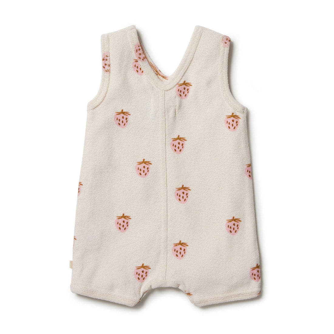 Wilson and Frenchy rompers Wilson and Frenchy Sweet Strawberry Organic Terry Playsuit