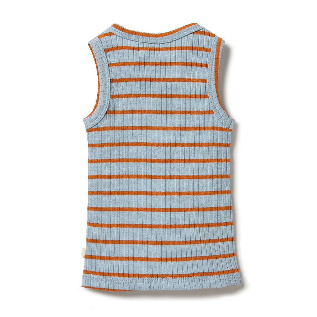 Wilson and Frenchy tees Wilson and Frenchy Anchor Blue Organic Stripe Rib Singlet