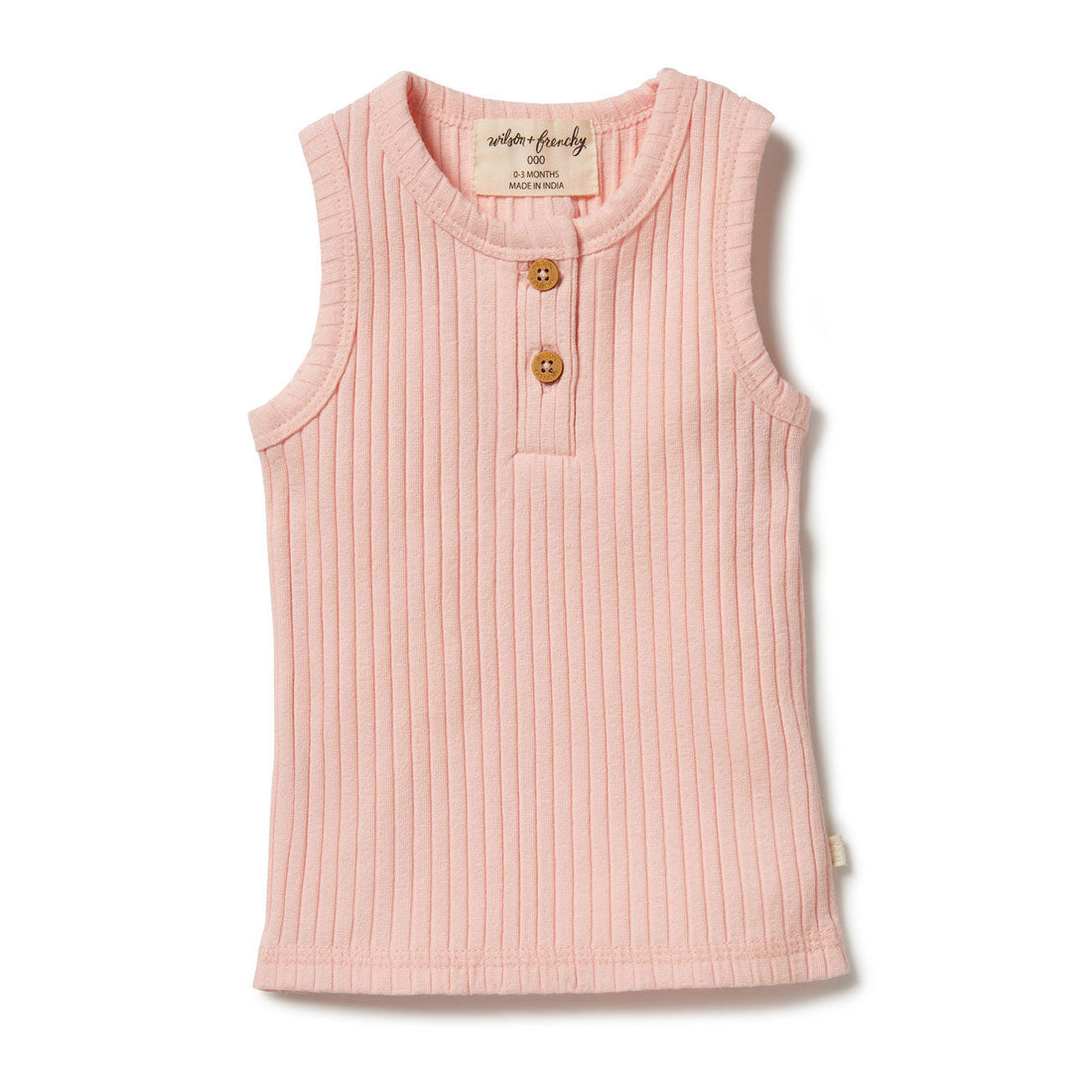 Wilson and Frenchy tees Wilson and Frenchy Blush Organic Rib Singlet