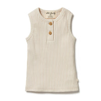 Wilson and Frenchy tees Wilson and Frenchy Oyster Organic Rib Singlet