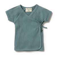 Wilson and Frenchy tees Wilson and Frenchy Pine Green Organic Rib Kimono Top