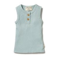 Wilson and Frenchy tees Wilson and Frenchy Pistachio Organic Rib Singlet