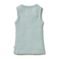 Wilson and Frenchy tees Wilson and Frenchy Pistachio Organic Rib Singlet