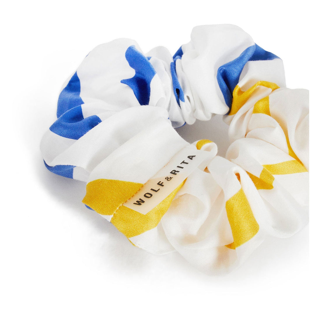 Wolf and Rita accessories OS Wolf and Rita White Sound Waves Scrunchie