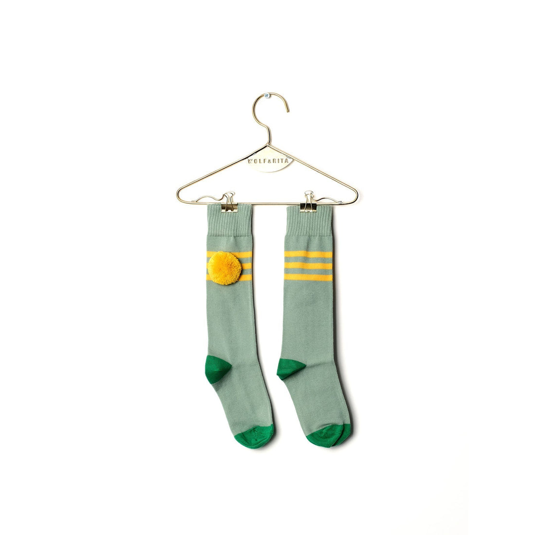 Wolf and Rita accessories Wolf and Rita Green Stripe Baby Knee Socks