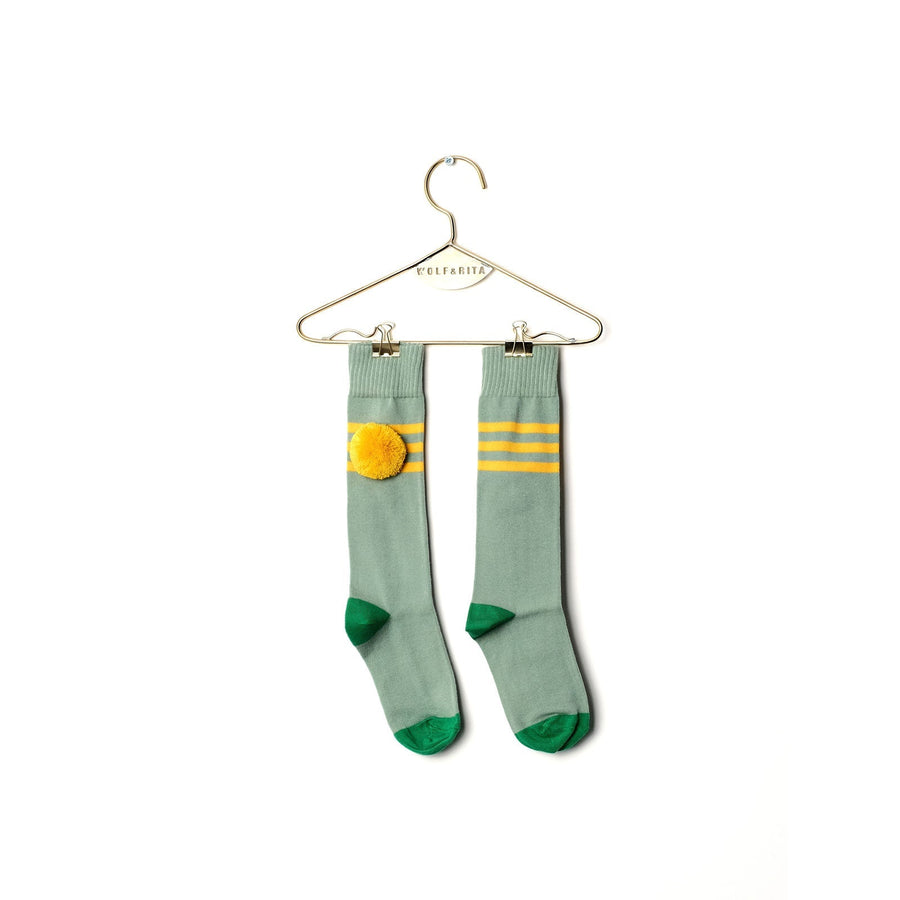 Wolf and Rita accessories Wolf and Rita Green Stripe Baby Knee Socks