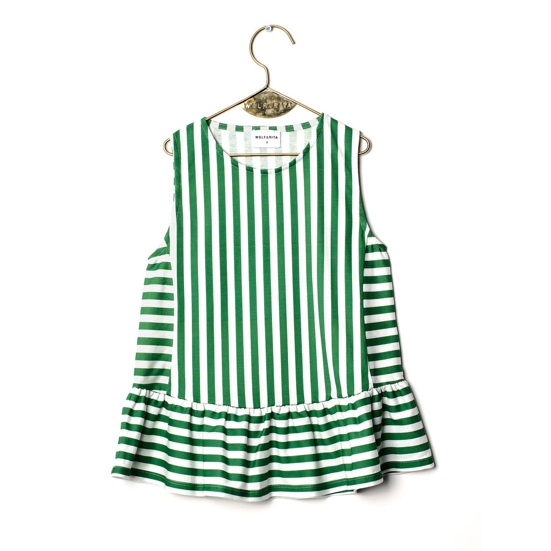 Wolf and Rita blouses Wolf and Rita Green Stripes Juliete Top