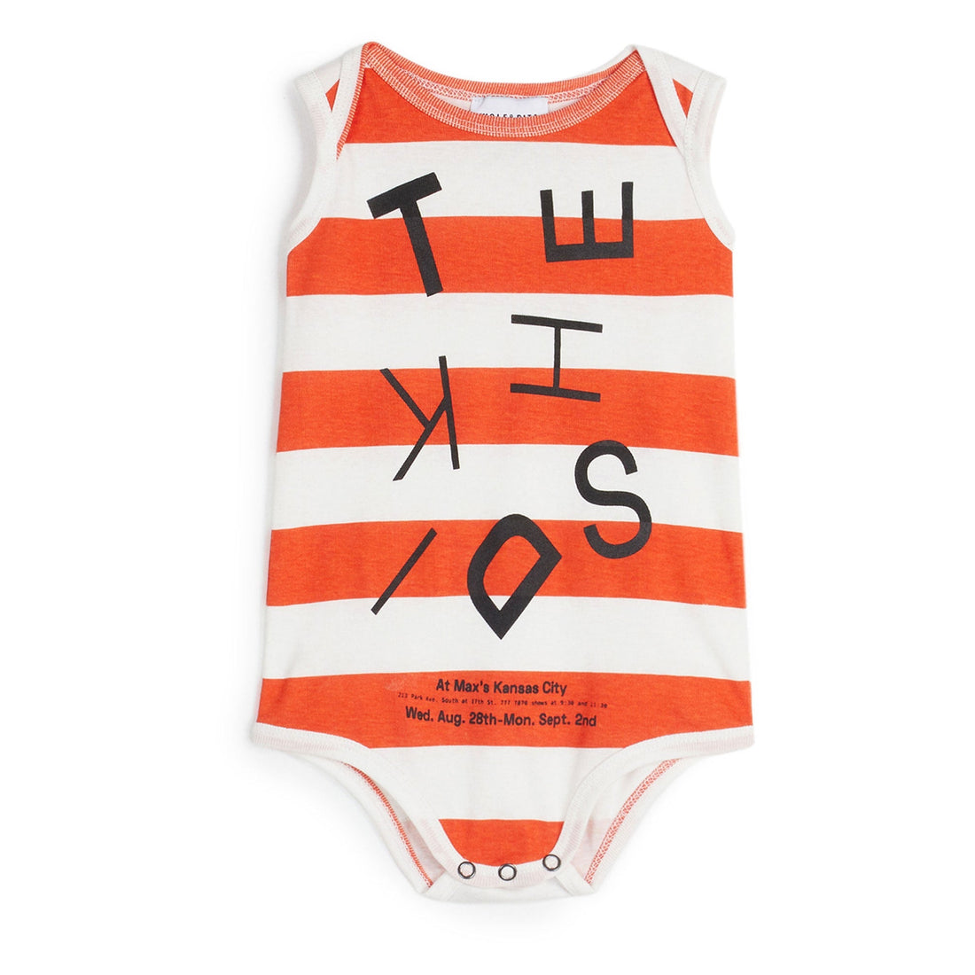 Wolf and Rita bodysuits Wolf and Rita Orange Striped Ruben Bodysuit