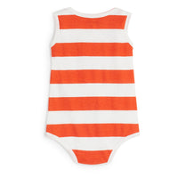 Wolf and Rita bodysuits Wolf and Rita Orange Striped Ruben Bodysuit
