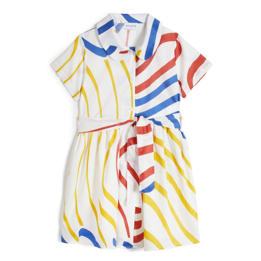Wolf and Rita dresses Wolf and Rita White Sound Waves Elisabete Dress