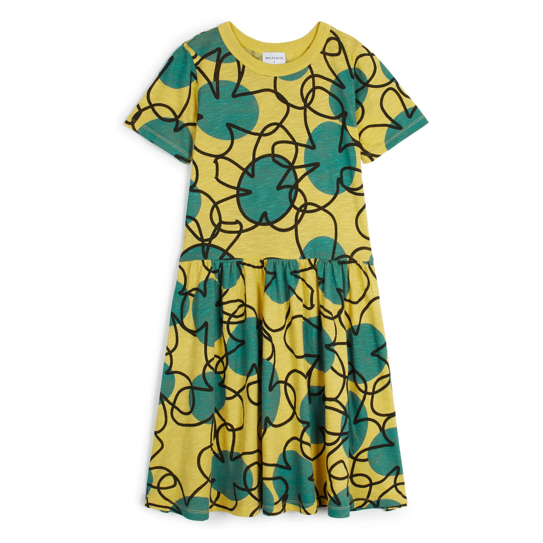 Wolf and Rita dresses Wolf and Rita Yellow Retro Flowers Jacinta Dress