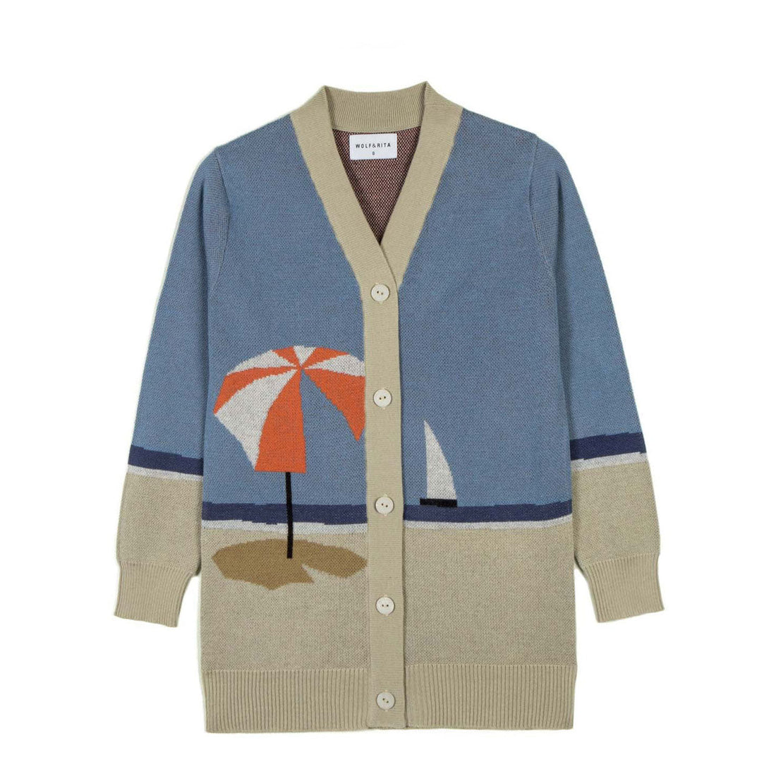 Wolf and Rita knitwear Wolf and Rita  Blue Parasol Samuel Cardigan