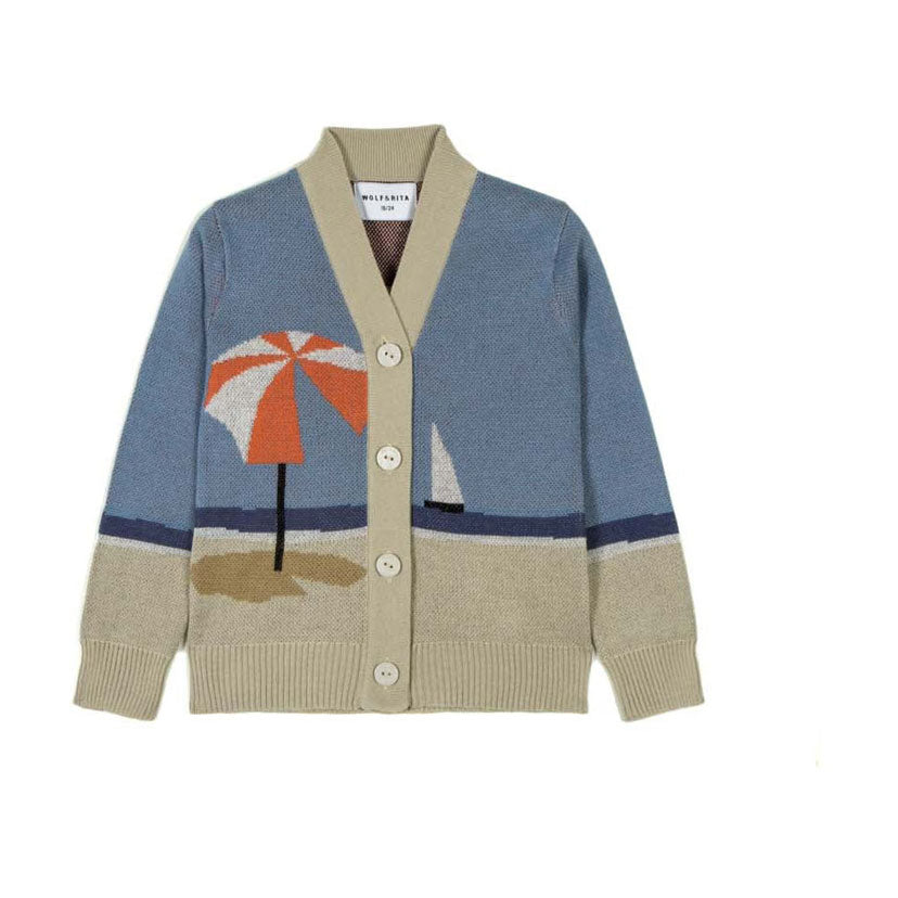 Wolf and Rita knitwear Wolf and Rita  Blue Parasol Samuel Cardigan