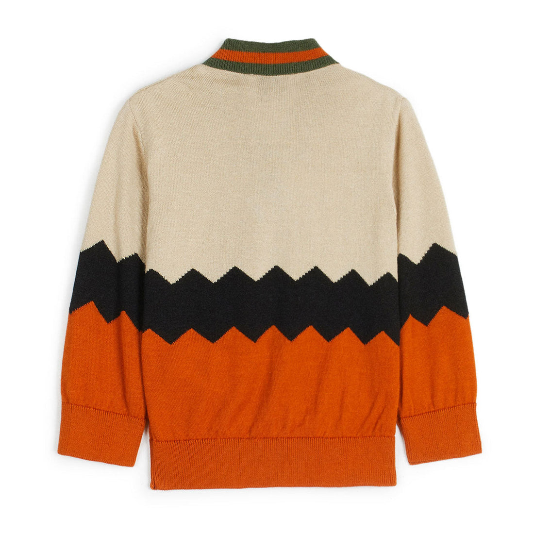 Wolf and Rita knitwear Wolf and Rita Orange Zig Zag Samuel Cardigan