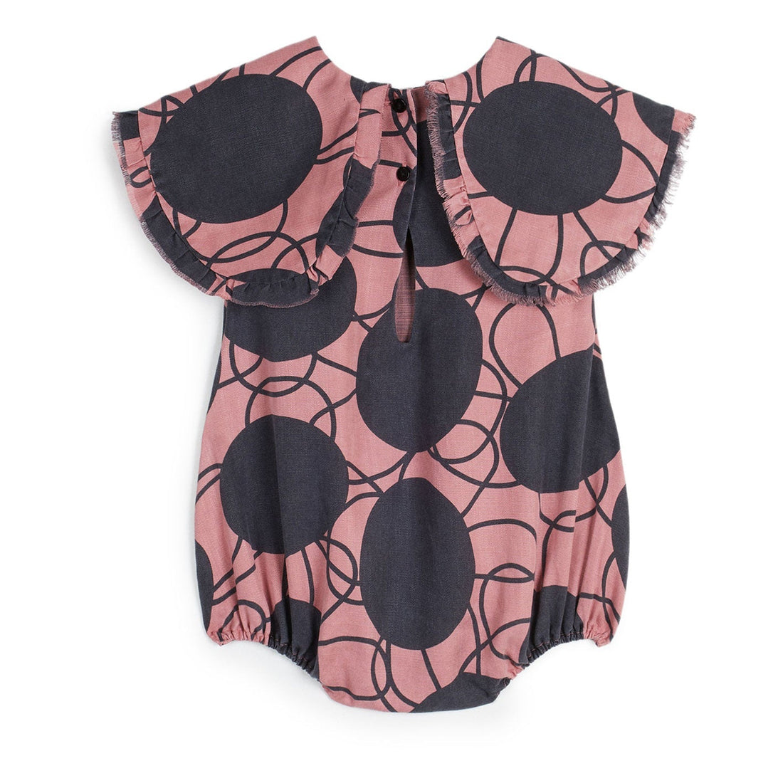 Wolf and Rita rompers Wolf and Rita Pink Retro Flowers Luna Romper