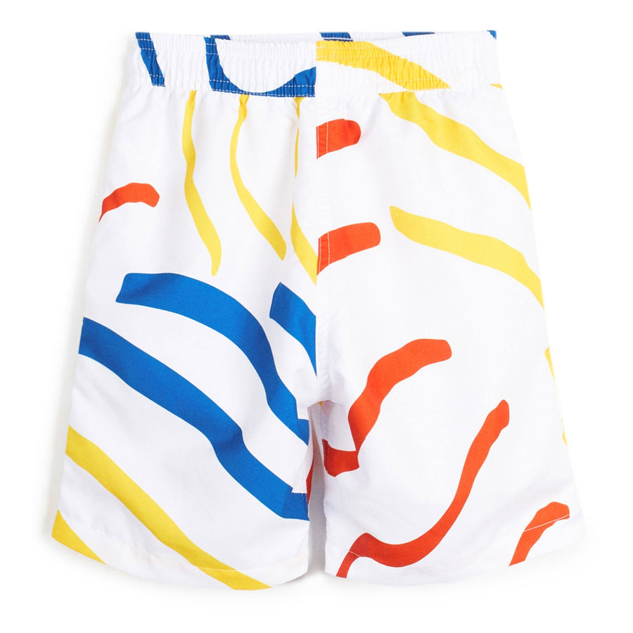 Wolf and Rita swim Wolf and Rita White Sound Waves Simao Swim Trunks