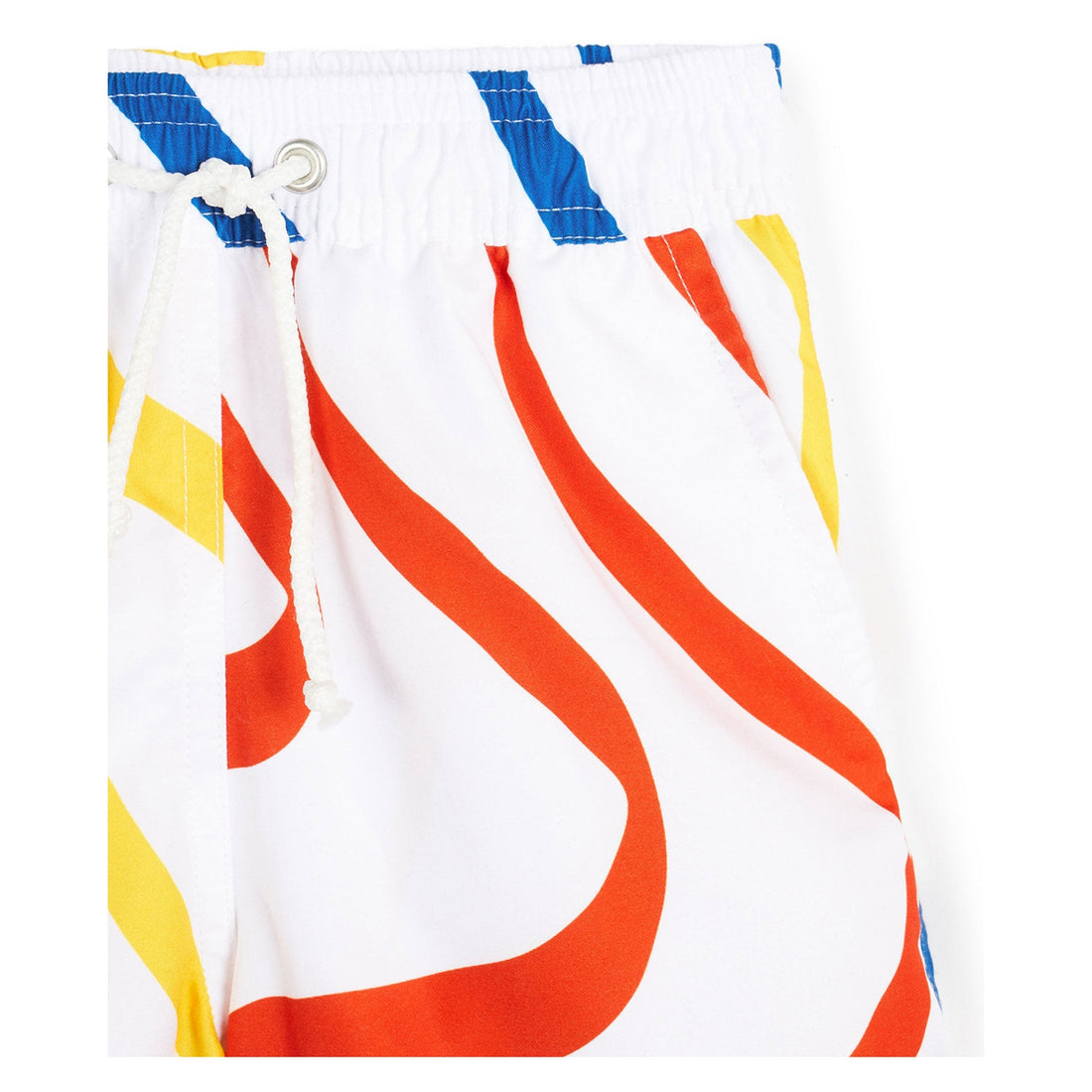 Wolf and Rita swim Wolf and Rita White Sound Waves Simao Swim Trunks