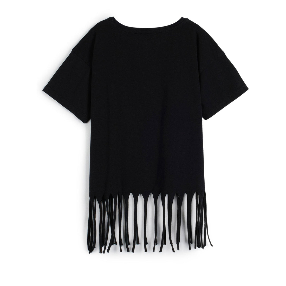 Wolf and Rita tees Wolf and Rita Black Polaroid Fringe Bianca Tee