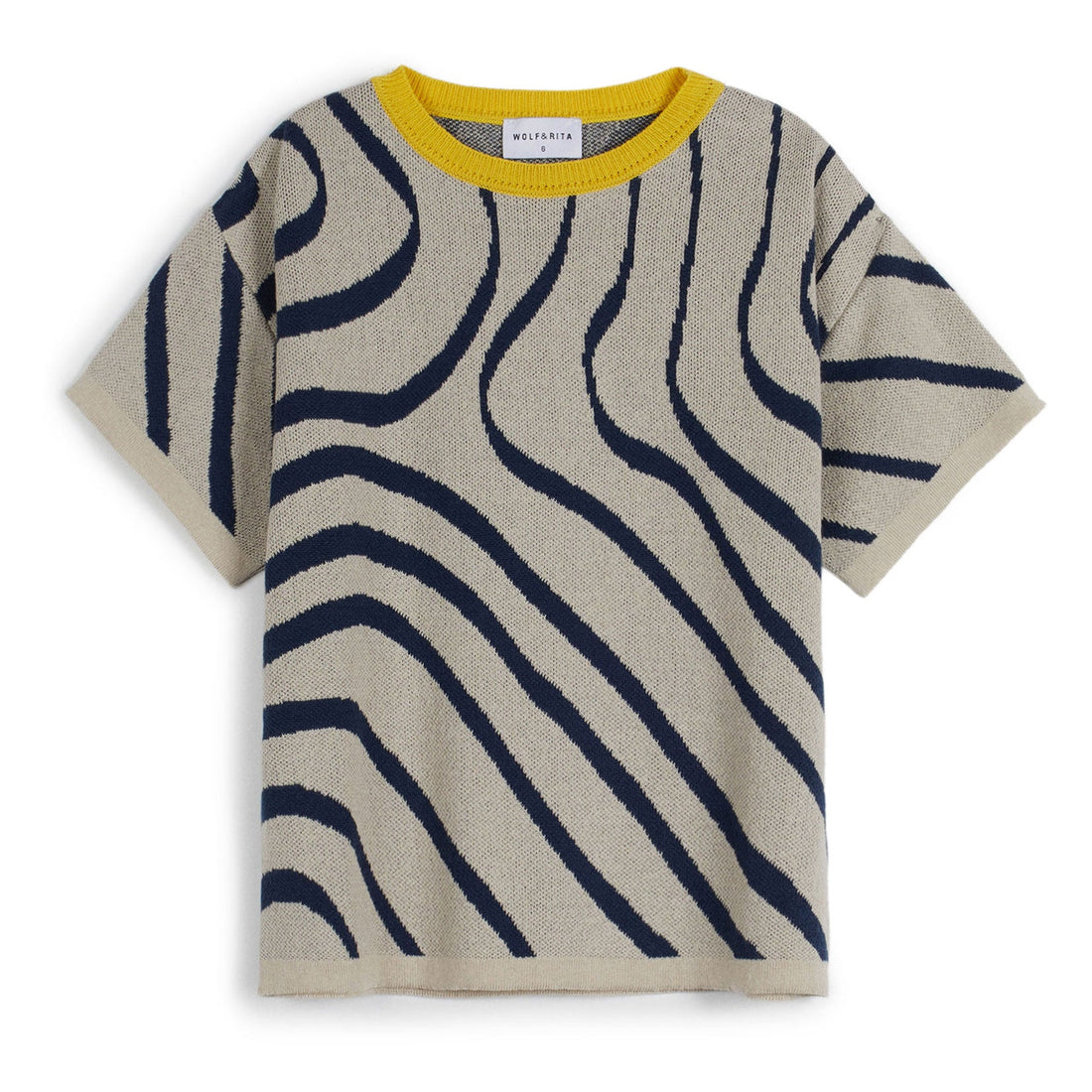 Wolf and Rita tees Wolf and Rita Taupe Sound Waves Caetana Tee