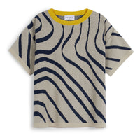 Wolf and Rita tees Wolf and Rita Taupe Sound Waves Caetana Tee