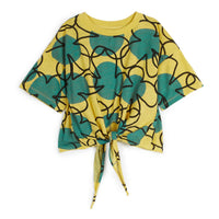 Wolf and Rita tees Wolf and Rita Yellow Retro Flowers Knot Adelaide Tee