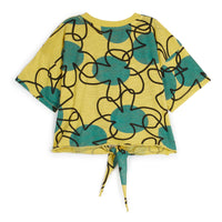 Wolf and Rita tees Wolf and Rita Yellow Retro Flowers Knot Adelaide Tee