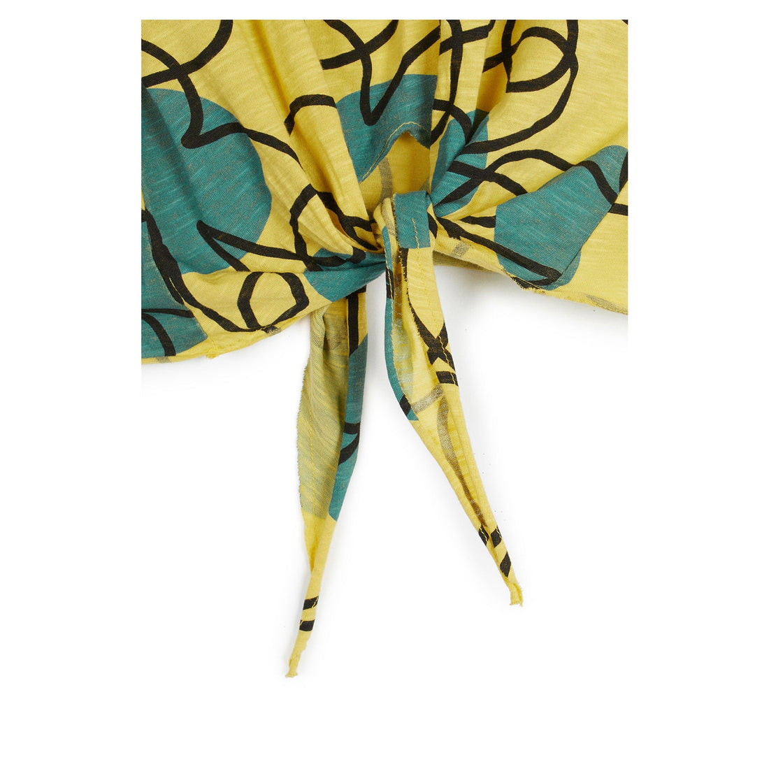 Wolf and Rita tees Wolf and Rita Yellow Retro Flowers Knot Adelaide Tee