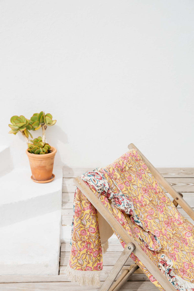 Louise Misha  Lemon Patchouli Spring Lana Beach Towel