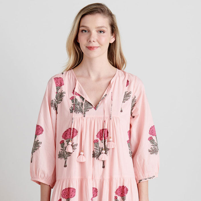 Pink Chicken Womens Indira Dress - Blush Marigold