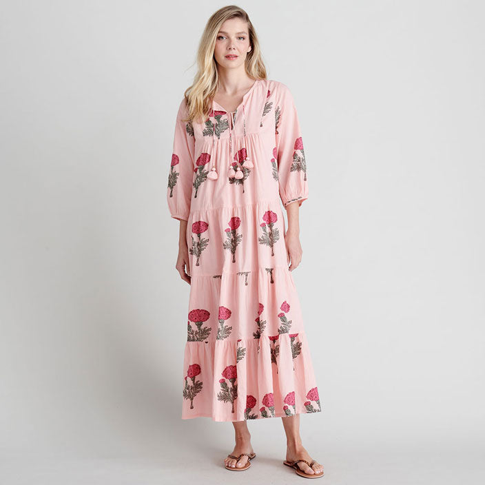 Pink Chicken Womens Indira Dress - Blush Marigold