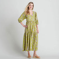 Pink Chicken Womens Maribelle Dress - Lavender Stem Floral