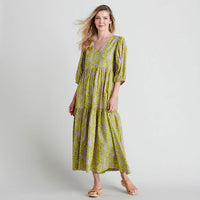 Pink Chicken Womens Maribelle Dress - Lavender Stem Floral