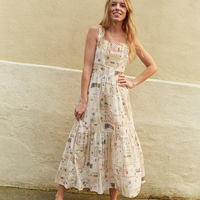 Pink Chicken Vintage Postcards Sierra Dress