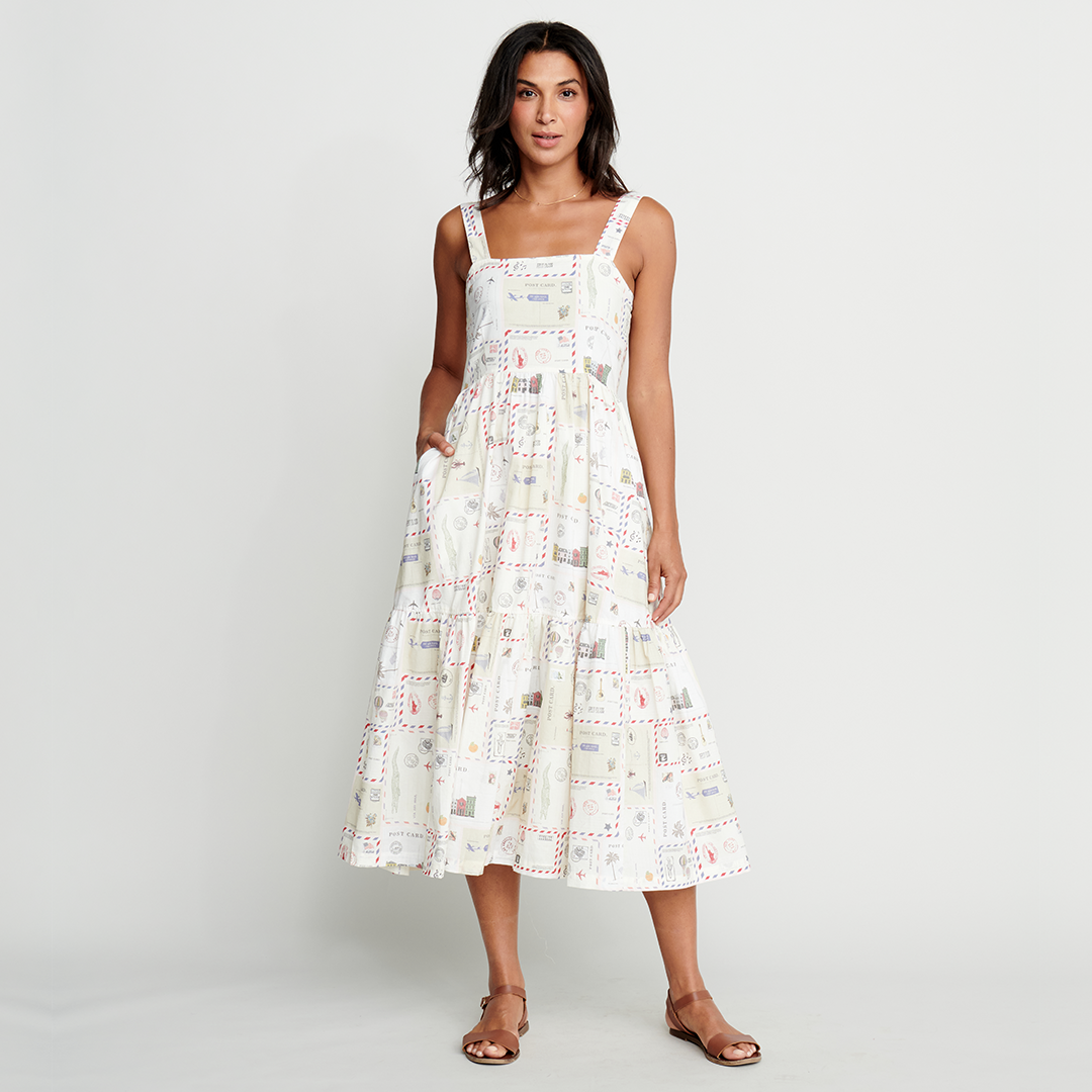 Pink Chicken Vintage Postcards Sierra Dress