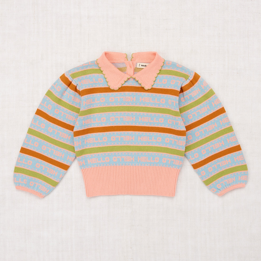 Misha and Puff Word Stripe Joanne Sweater - Burnt Orange