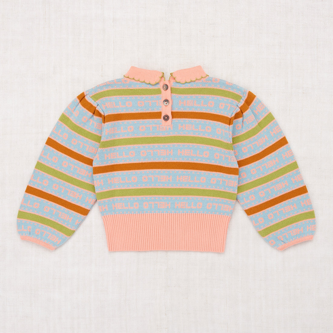 Misha and Puff Word Stripe Joanne Sweater - Burnt Orange