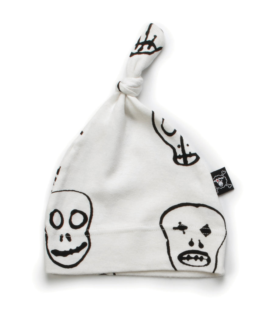 NUNUNU White Skull Mask Hat