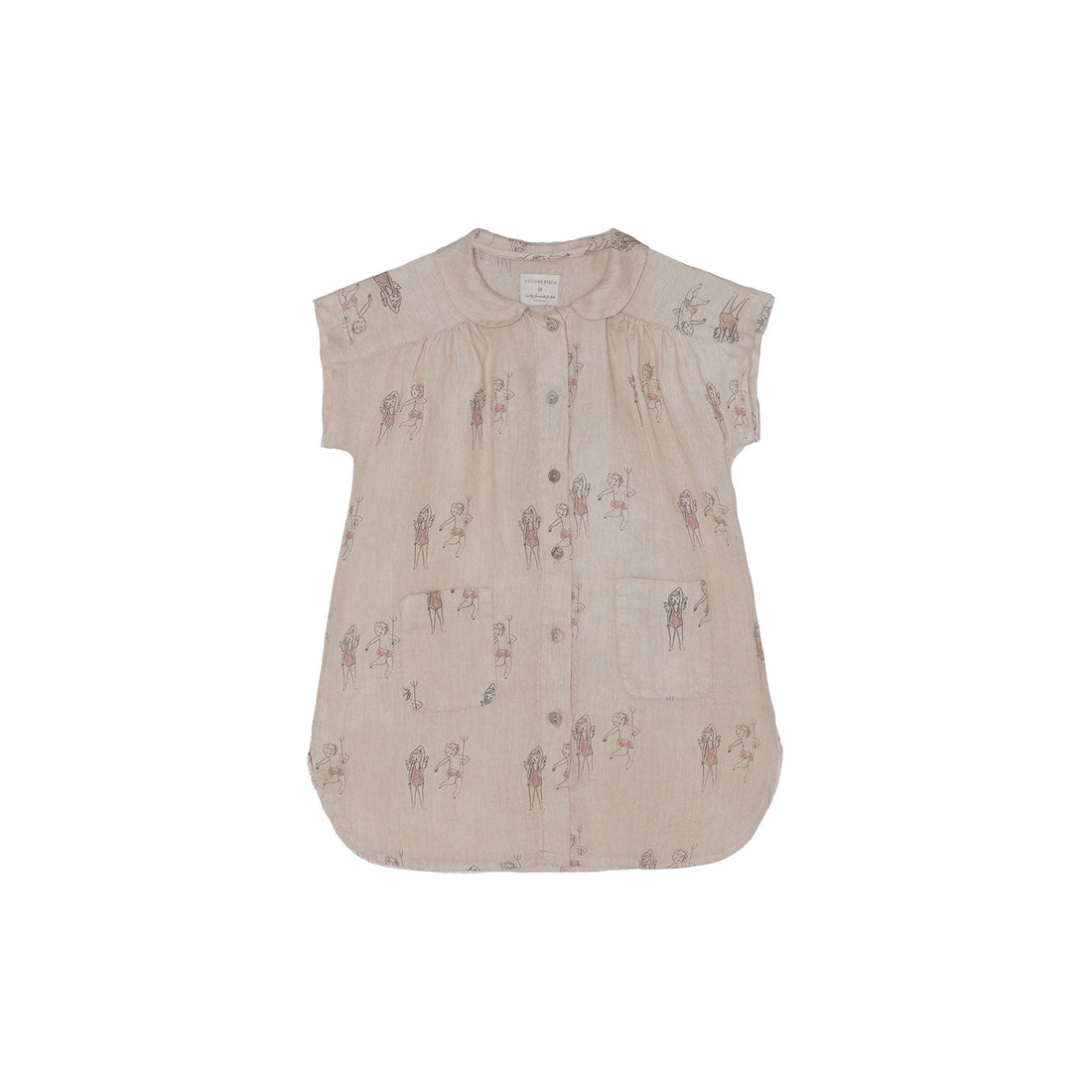 Yellow Pelota dresses Yellow Pelota Grey Sand Printed Dress