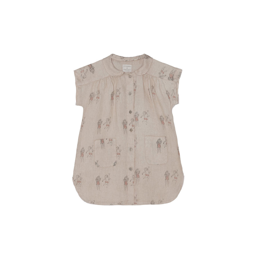 Yellow Pelota dresses Yellow Pelota Grey Sand Printed Dress