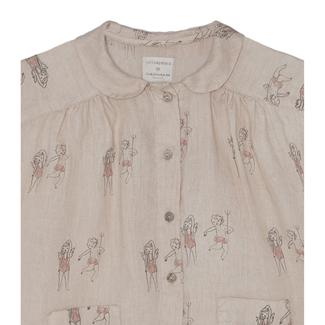 Yellow Pelota dresses Yellow Pelota Grey Sand Printed Dress
