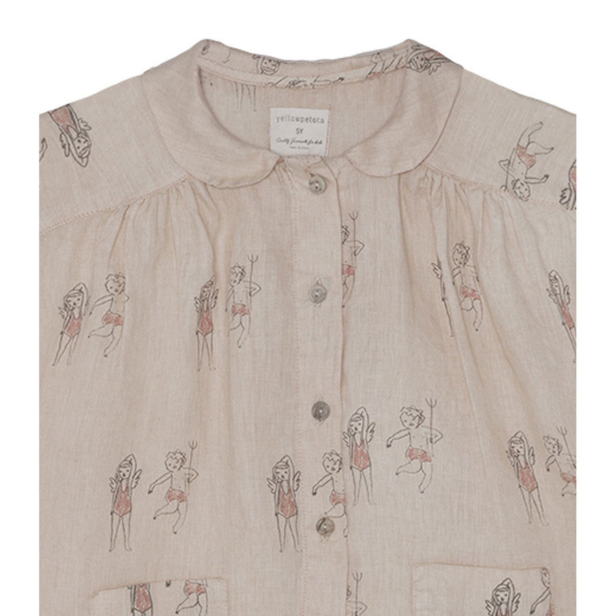 Yellow Pelota dresses Yellow Pelota Grey Sand Printed Dress