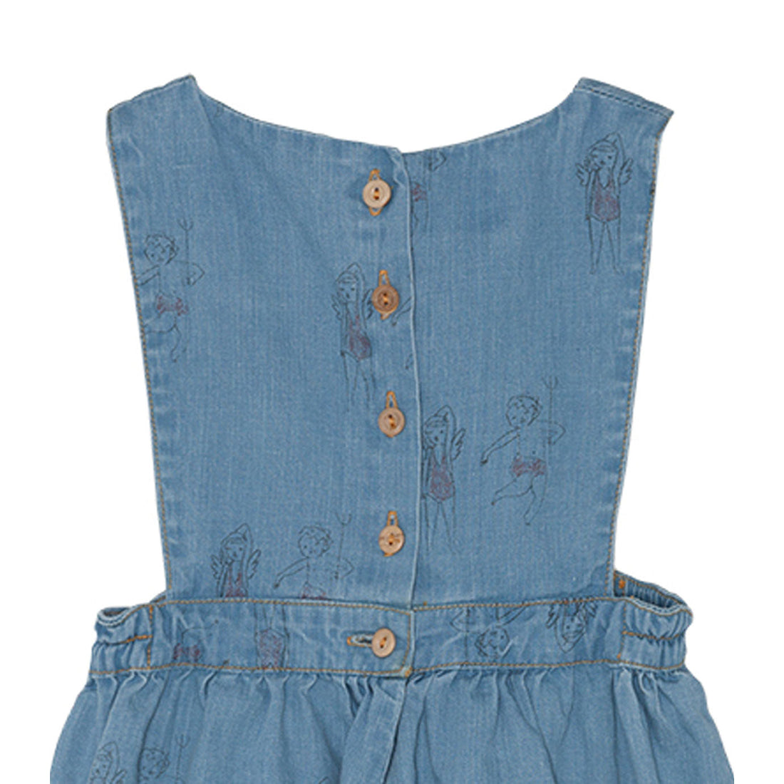 Yellow Pelota dresses Yellow Pelota Stone Washed Denim Dress